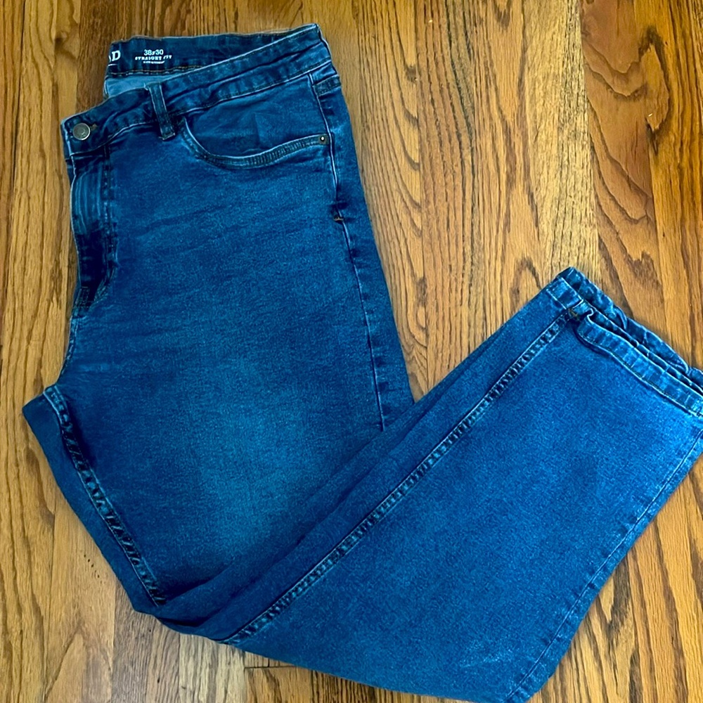 IZOD MENS STRAIGHT FIT JEANS SZ 38x 30 EC COMFORTABLE GENTLY WORN
